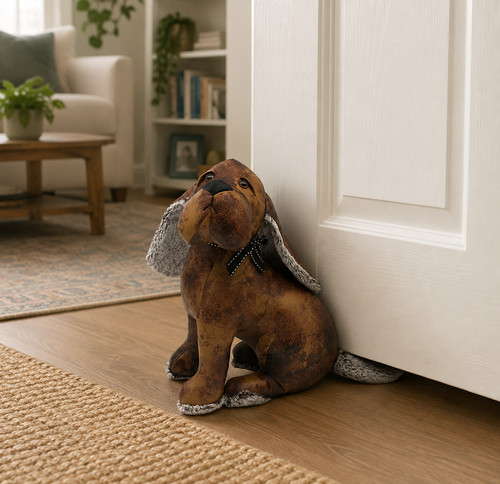 Dachshund dog door stop - dachshund, fabric