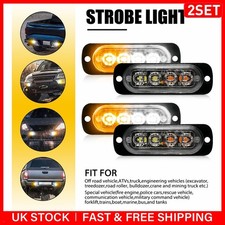 8pcs white amber - led, strobe