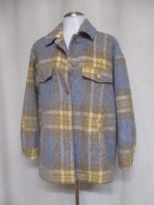 ZARA Blue Yellow Plaid Fuzzy
