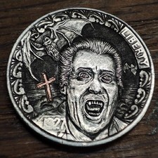 Genuine Hand Carved Hobo Nickel Coin by J.A.Tootell