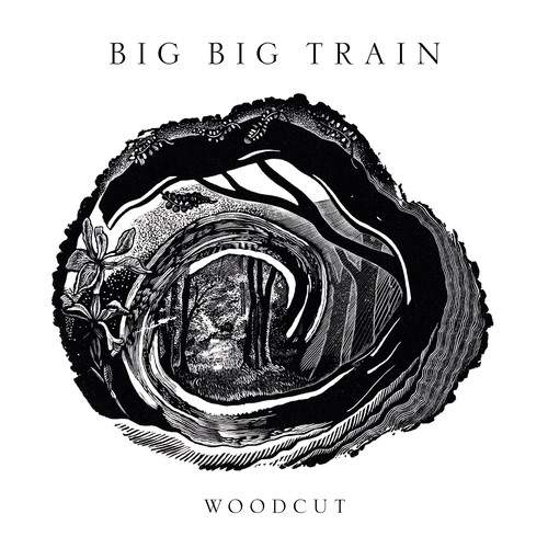Big train woodcut - big, vinyl