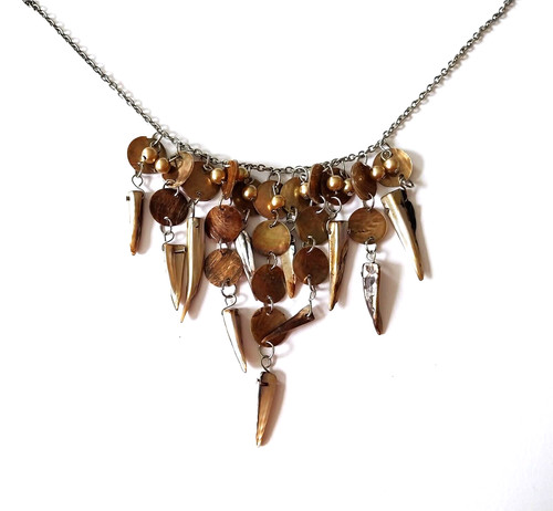 Vintage bib short necklace - bib,
