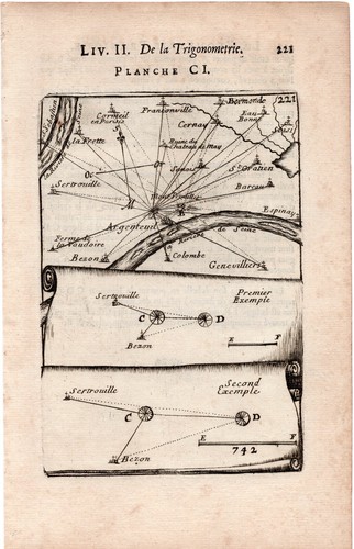 1702 mallet antique - mallet, map