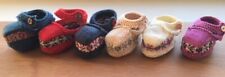 Baby bootees hand knitted with Rowan cotton glace variety of colours 0-6 months