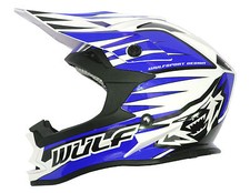 Adult Quad Wulf Wulfsport MX Motocross  ACU Gold Advance Helmet Blue T
