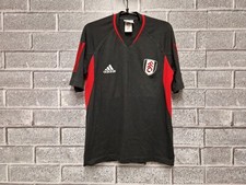 Fulham Adidas Retro 2001 Football Cotton TShirt Men's Medium Vintage Black Red