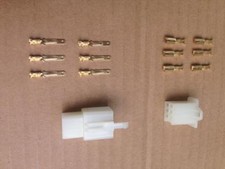 NEW 6 WAY PIN PLUGS X 5 BRASS