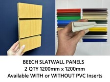 2QTY BEECH SLATWALL PANEL