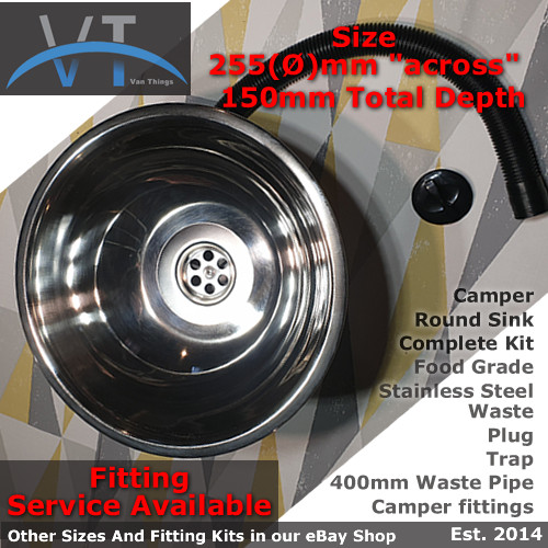 Camper sink 5cm - sink,, stainless