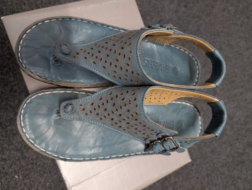 Pavers denim blue leather toe - pavers,
