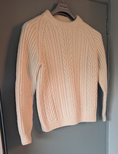 Vintage hand knit cream - hand, chunky
