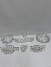 collection of Fostoria American Clear glassware.