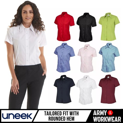 Ladies short sleeve tailored - short,