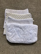 Eskadron/Premier Equine 4 x white quilted horse saddle numnahs Full size (used)