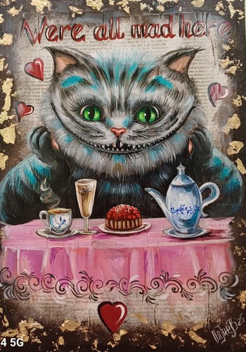 Cheshire cat art - art, in
