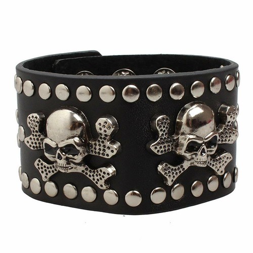 Skulls and crossbones leather - skulls,