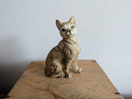 Vintage gray tabby - gray, ceramic