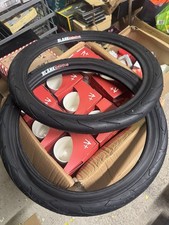 (PAIR OF) Blank Generation BMX Tyres 20"×2.40 (NEW) Street Park Tyre Set BLACK 