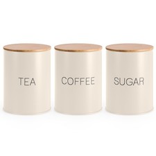 EHC Kitchen Storage Containers for Tea, Coffee, Sugar, Biscuits & Bread Bin