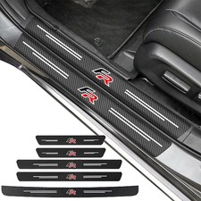 Carbon Fiber Car Door Sill Stickers For Seat Leon FR+ Cupra Ibiza Altea Exeo For