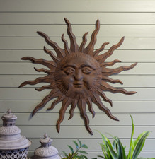Large rustic sun face - large,