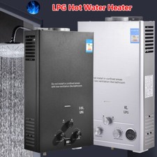 LPG Hot Water Heater Propane Gas Tankless Instant Boiler Shower Kit Portable 