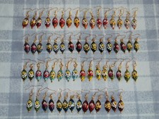 14mm Oval Round Bead Earrings