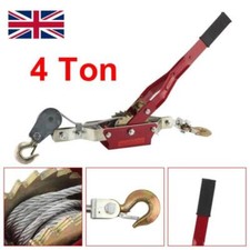 NEW 4 Ton 2 Hook Cable Puller