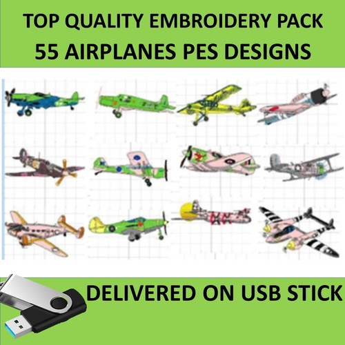 Airplane pes embroidery - airplane,