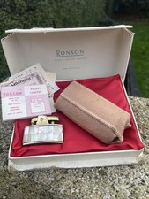 Ronson Vintage Mother of Pearl Cigarette Case and Lighter Set Box/Pouch