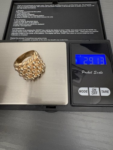 9ct gold keeper ring 1g - 9ct,