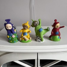 Vintage Telly Tubbies Bubble Bath Toppers FIGURES TOYS 1996 RARE HTF