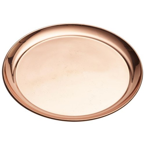 Copper round tray 300mm - round,
