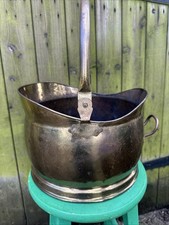 VINTAGE BRASS COAL SKUTTLE