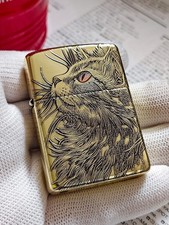 Cat Double Sided Zippo Lighter