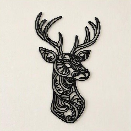 Stag head wall art deer - stag,