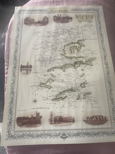 Antique victorian map - victorian,