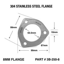 Exhaust Flange 2.5 inch ID 304