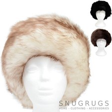 Ladies /Womens Genuine Sheepskin Hat Russian Cossack style Black Brown Natural
