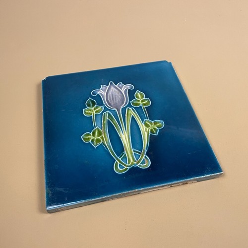 Vintage floral tile ceramic - vintage,