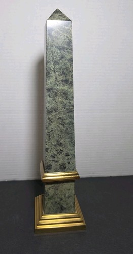 Vintage green marble - green, brass