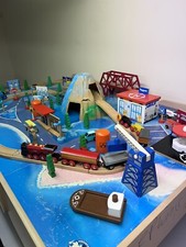 BRIO Thomas & FRIENDS RAILWAY SET huge lot for BRIO TRAIN ENGINE TRACK Table Set