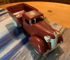 Wyandotte Pressed Steel GMC Chevrolet Dump Truck Toy 1930s 11” 28cm Re Spray