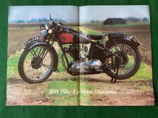 1938 350 CC EXCELSIOR MANXMAN CENTREFOLD POSTER ADVERT A4 X2 SIZE FILE J