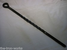 BLACKSMITH MADE HAND CRAFTED FIRE POKER ~ 24 INCHES LONG ~ GIFT BBQ PRESENT 