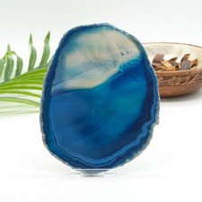 Blue Dyed Agate Slice With