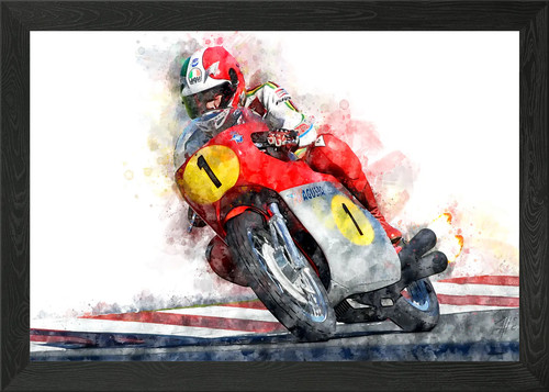 Giacomo agostini framed wall - framed,