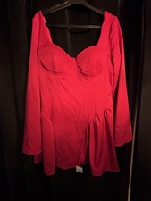 Boohoo size 16 dress red