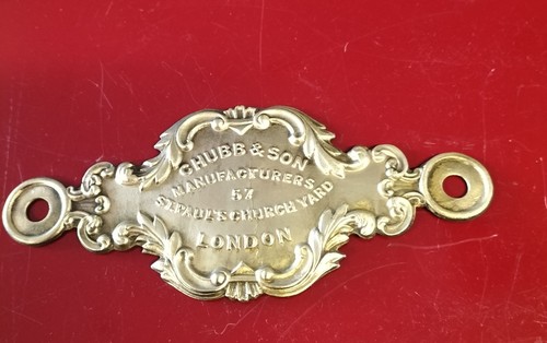 Vintage brass safe plaque - safe,