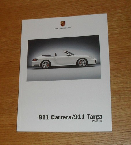 Porsche 911 996 price list - porsche,